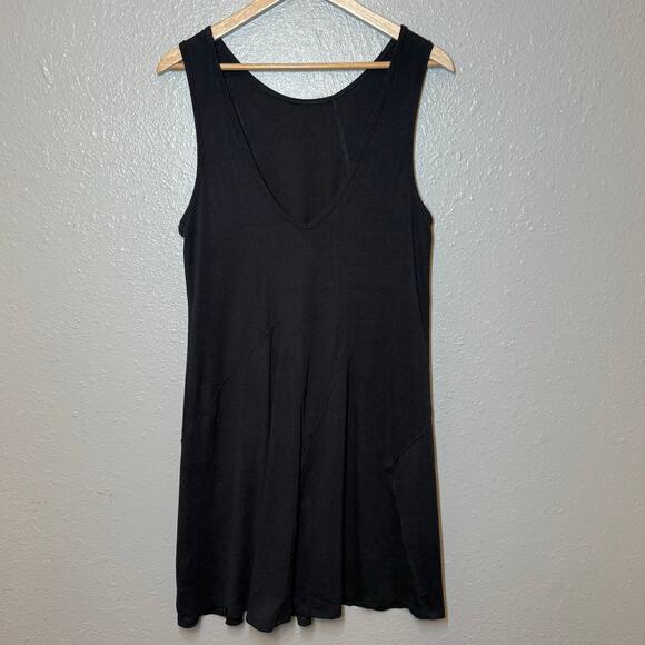Lululemon Women’s Ribbed Modal-Cotton Dress 2-Ways Black On The Move Size 8 - Picture 5 of 9
